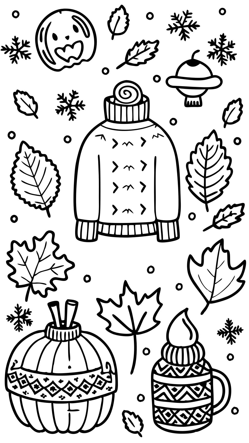 fall coloring book pages